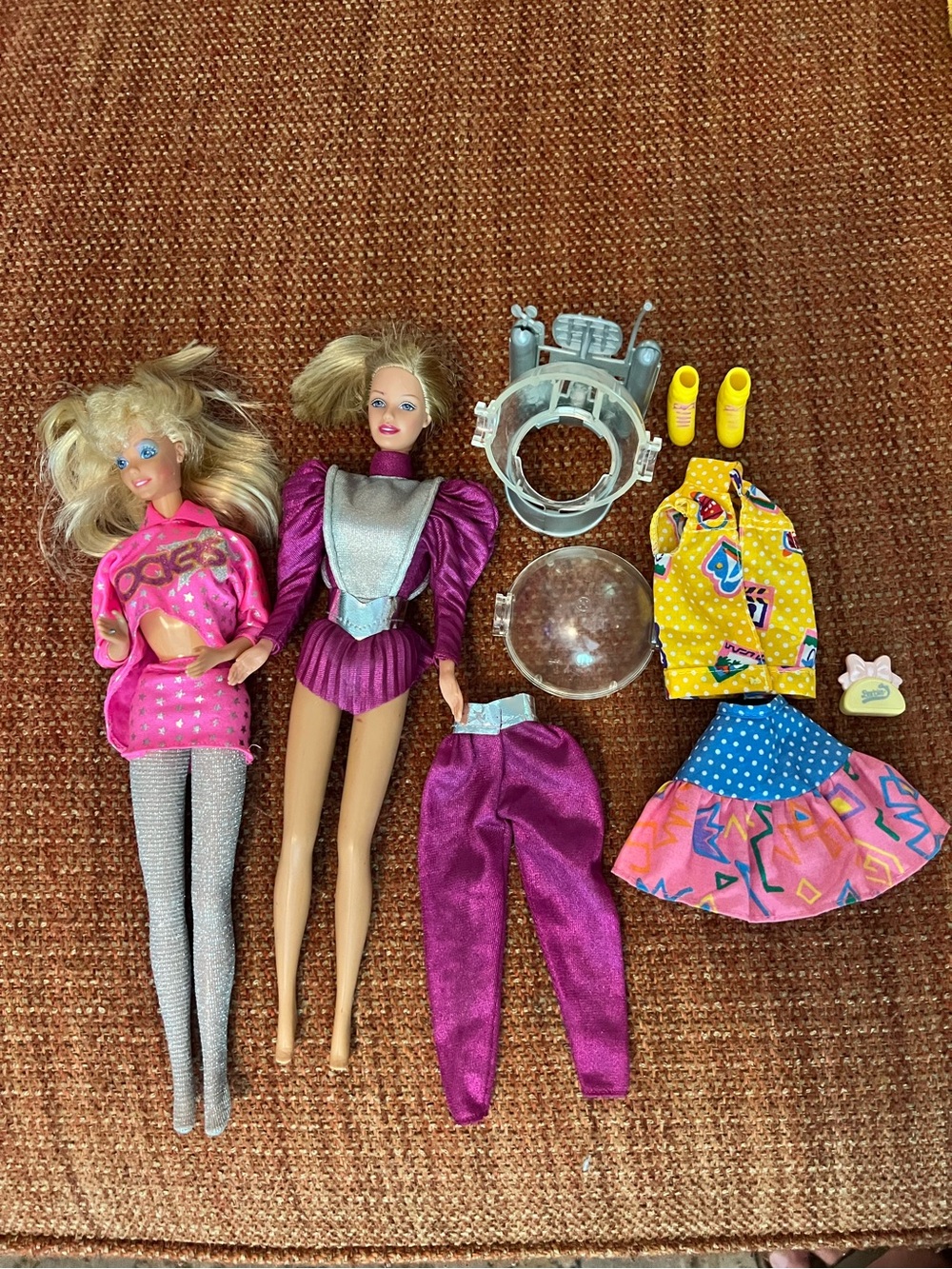 Barbie Mattel 1990’s Doll Lot with Space Barbie, Barbie and The Rockers Toys